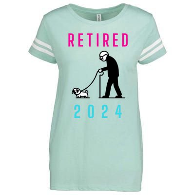 Retired 2024 Pug Owner Retirement Enza Ladies Jersey Football T-Shirt