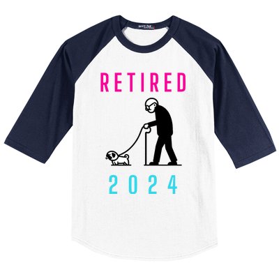 Retired 2024 Pug Owner Retirement Baseball Sleeve Shirt