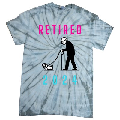 Retired 2024 Pug Owner Retirement Tie-Dye T-Shirt