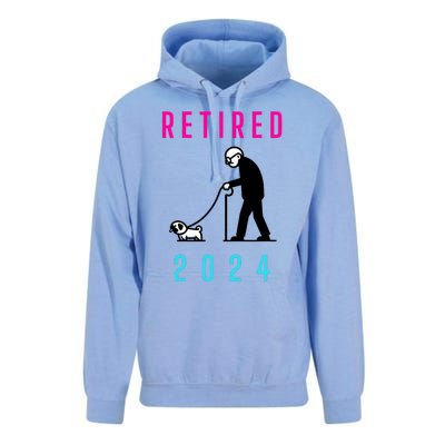 Retired 2024 Pug Owner Retirement Unisex Surf Hoodie