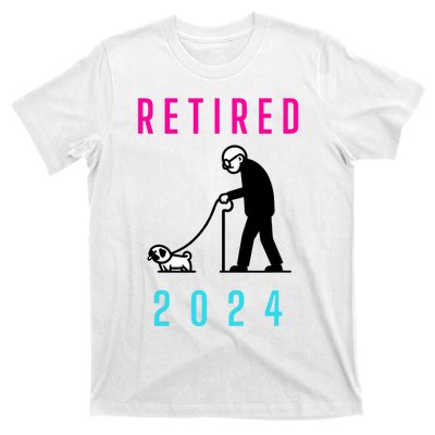 Retired 2024 Pug Owner Retirement T-Shirt