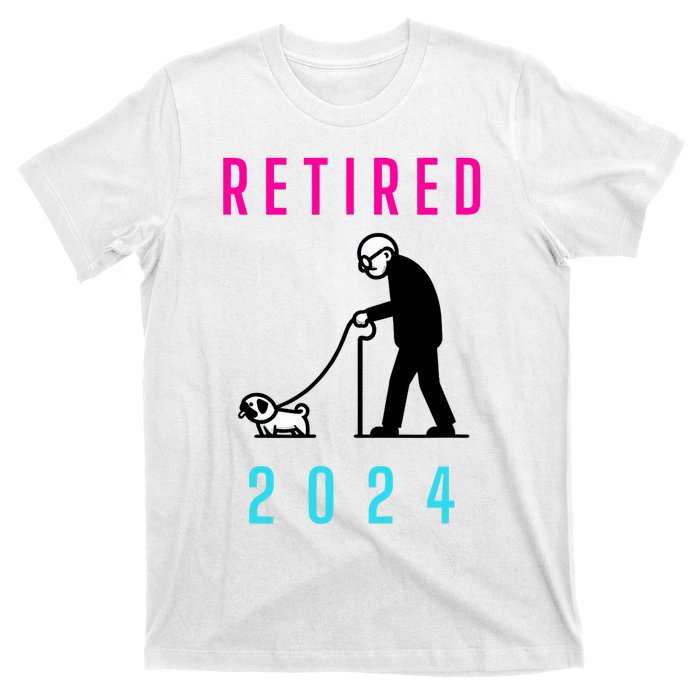 Retired 2024 Pug Owner Retirement T-Shirt