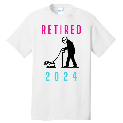 Retired 2024 Pug Owner Retirement Tall T-Shirt