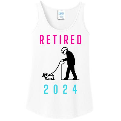 Retired 2024 Pug Owner Retirement Ladies Essential Tank