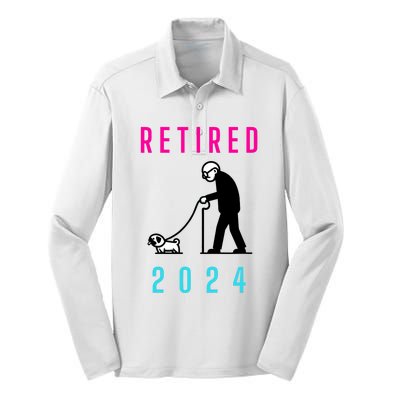 Retired 2024 Pug Owner Retirement Silk Touch Performance Long Sleeve Polo