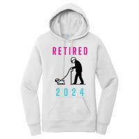 Retired 2024 Pug Owner Retirement Women's Pullover Hoodie