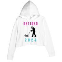 Retired 2024 Pug Owner Retirement Crop Fleece Hoodie