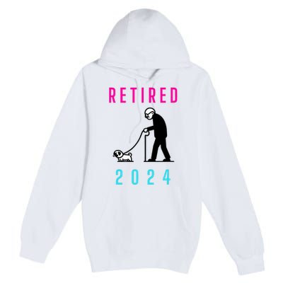 Retired 2024 Pug Owner Retirement Premium Pullover Hoodie