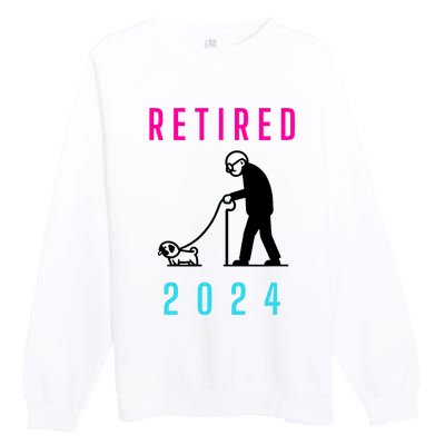 Retired 2024 Pug Owner Retirement Premium Crewneck Sweatshirt