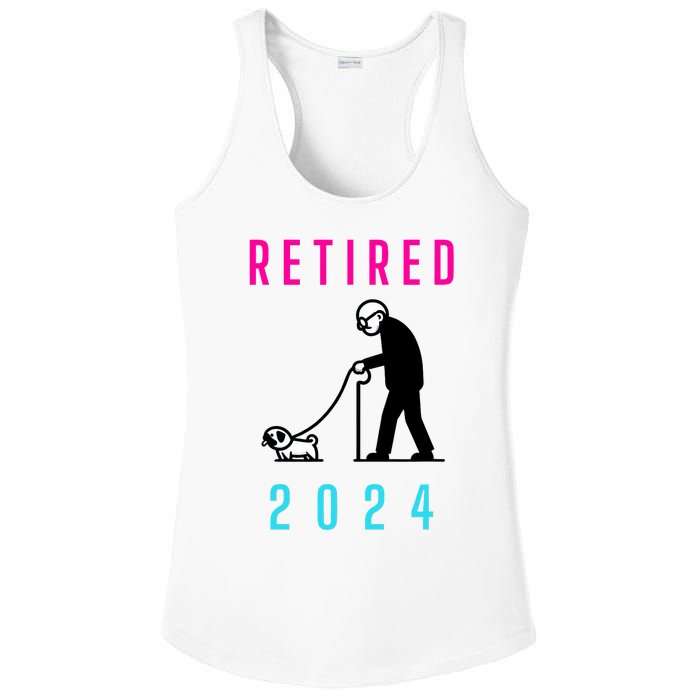 Retired 2024 Pug Owner Retirement Ladies PosiCharge Competitor Racerback Tank