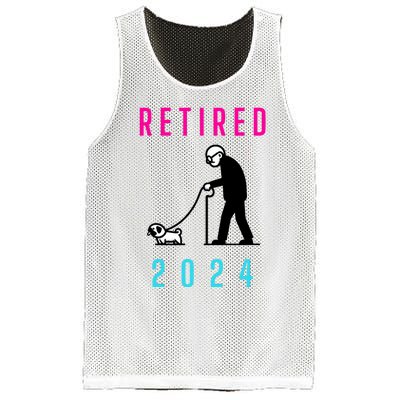 Retired 2024 Pug Owner Retirement Mesh Reversible Basketball Jersey Tank