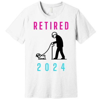 Retired 2024 Pug Owner Retirement Premium T-Shirt