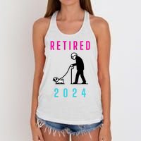 Retired 2024 Pug Owner Retirement Women's Knotted Racerback Tank