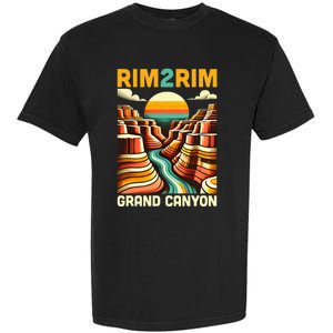 Rim 2 Rim Grand Canyon Trail Run R2r2r Run Hiking Garment-Dyed Heavyweight T-Shirt