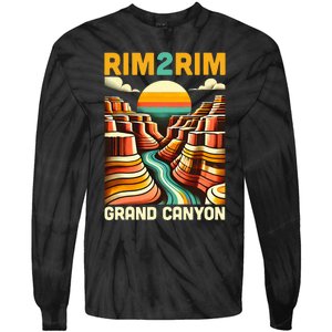 Rim 2 Rim Grand Canyon Trail Run R2r2r Run Hiking Tie-Dye Long Sleeve Shirt