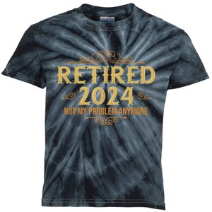 Retired 2024 Retirement For Women Funny Kids Tie-Dye T-Shirt