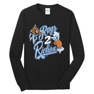 Rags 2 Riches Blue Matching Tee For Men Women Tall Long Sleeve T-Shirt