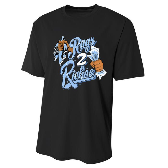 Rags 2 Riches Blue Matching Tee For Men Women Performance Sprint T-Shirt