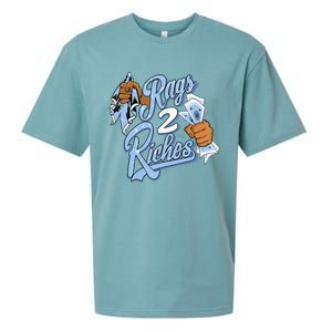 Rags 2 Riches Blue Matching Tee For Men Women Sueded Cloud Jersey T-Shirt