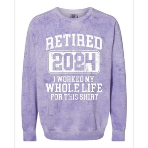 Retired 2024 Retirement Colorblast Crewneck Sweatshirt