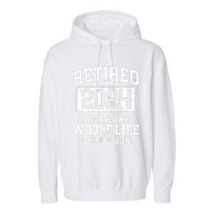 Retired 2024 Retirement Garment-Dyed Fleece Hoodie