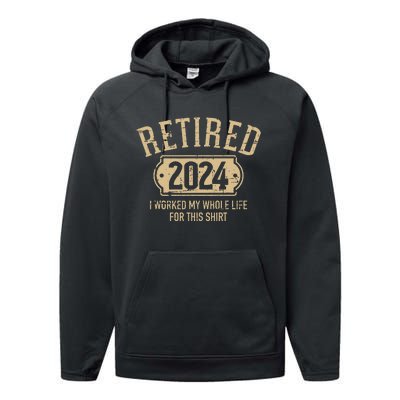 Retired 2024 retirement worked whole life for this Performance Fleece Hoodie