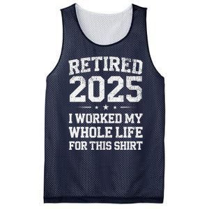 Retired 2025 Retirement Humor Mesh Reversible Basketball Jersey Tank