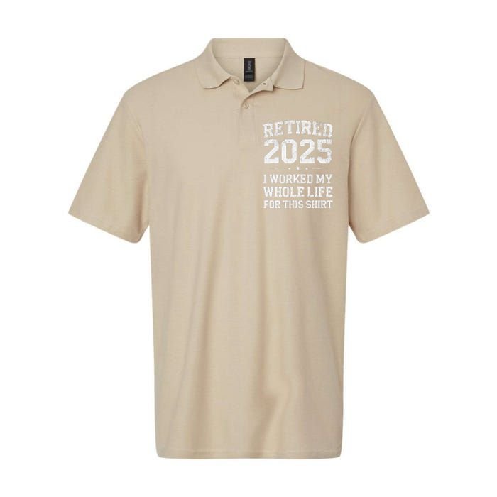 Retired 2025 Retirement Humor Softstyle Adult Sport Polo