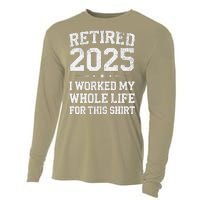 Retired 2025 Retirement Humor Cooling Performance Long Sleeve Crew