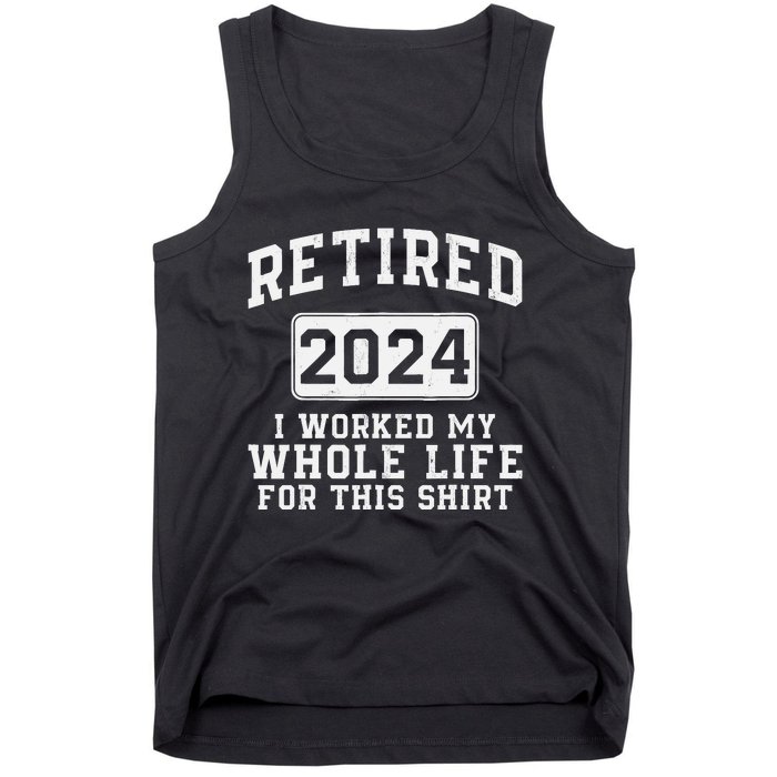 Retired 2024 Retirement Humor Tank Top