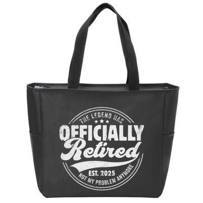 Retirement 2025 Retired 2025 Not My Problem Anymore Vintage Gift Zip Tote Bag