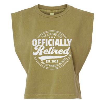 Retirement 2025 Retired 2025 Not My Problem Anymore Vintage Gift Garment-Dyed Women's Muscle Tee