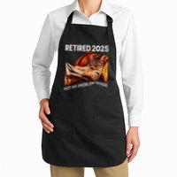 Retirement 2025 Retired 2025 Not My Problem Anymore Cute Cat Apron