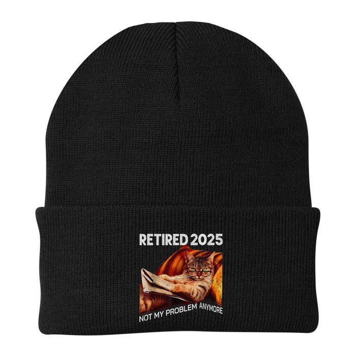 Retirement 2025 Retired 2025 Not My Problem Anymore Cute Cat Beanie
