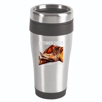 Retirement 2025 Retired 2025 Not My Problem Anymore Cute Cat 16oz Travel Tumbler