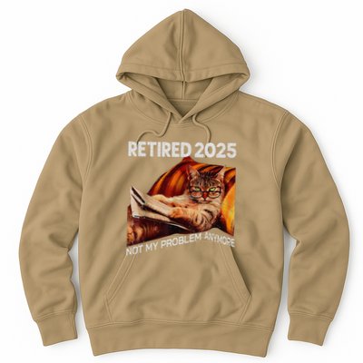 Retirement 2025 Retired 2025 Not My Problem Anymore Cute Cat Hoodie