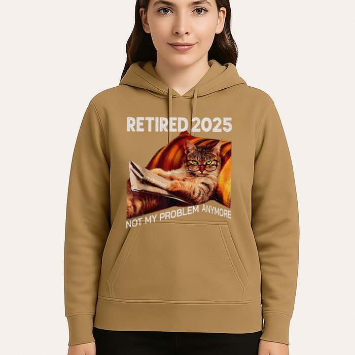 Retirement 2025 Retired 2025 Not My Problem Anymore Cute Cat Hoodie