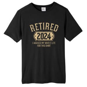 Retired 2024 Retirement Worked Whole Life For This Tall Fusion ChromaSoft Performance T-Shirt