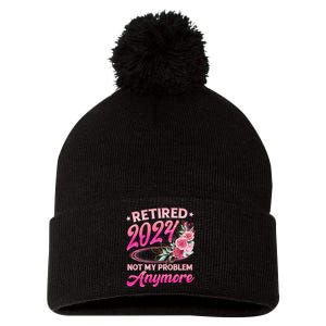 Retire 2024 Pom Pom 12in Knit Beanie