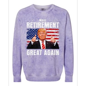 Retired 2025 Retirement 2025 Retiring 2025 Trump Great Again Gift Colorblast Crewneck Sweatshirt