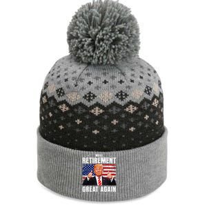 Retired 2025 Retirement 2025 Retiring 2025 Trump Great Again Gift The Baniff Cuffed Pom Beanie