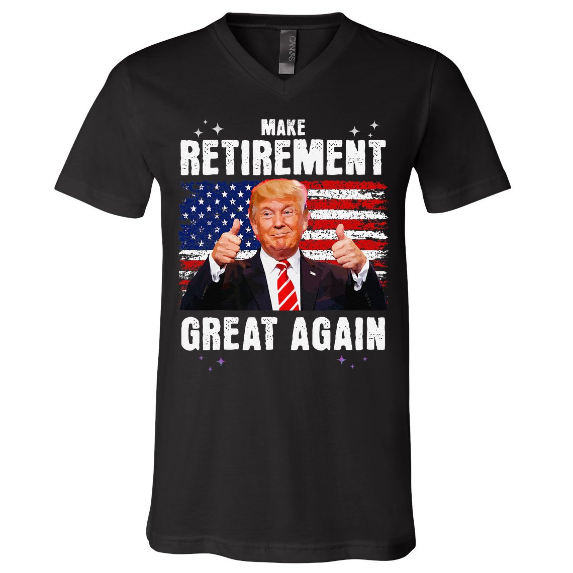 Retired 2025 Retirement 2025 Retiring 2025 Trump Great Again Gift V-Neck T-Shirt