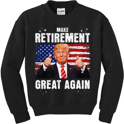 Retired 2025 Retirement 2025 Retiring 2025 Trump Great Again Gift Kids Sweatshirt