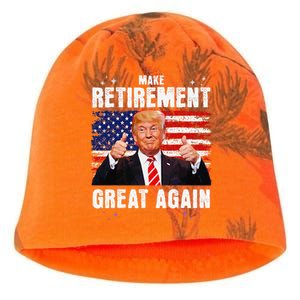 Retired 2025 Retirement 2025 Retiring 2025 Trump Great Again Gift Kati - Camo Knit Beanie