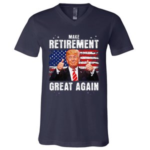 Retired 2025 Retirement 2025 Retiring 2025 Trump Great Again Gift V-Neck T-Shirt