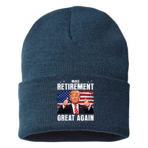 Retired 2025 Retirement 2025 Retiring 2025 Trump Great Again Gift Sustainable Knit Beanie