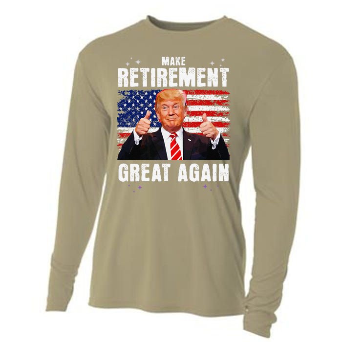 Retired 2025 Retirement 2025 Retiring 2025 Trump Great Again Gift Cooling Performance Long Sleeve Crew