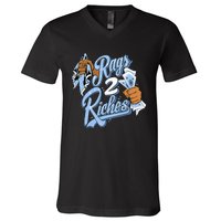 Rags 2 Riches Blue Matching Tee For Men Women V-Neck T-Shirt