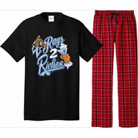 Rags 2 Riches Blue Matching Tee For Men Women Pajama Set