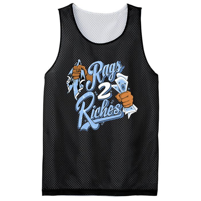 Rags 2 Riches Blue Matching Tee For Men Women Mesh Reversible Basketball Jersey Tank